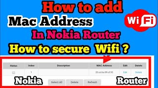 How to enable MAC address filtering in Jonnect Nepal MAC Konnect Nepal Nokia router 📶 [upl. by Ninette]