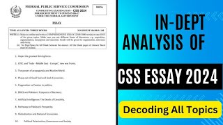 CSS 2024 English Essay Paper  Analysis CSS Essay 2024 Paper  Decoding CSS Essay topics 2024 [upl. by Anallij]