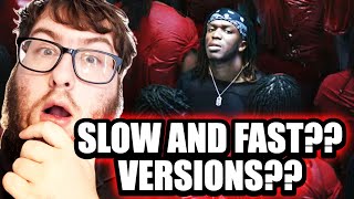 Reacting to KSIs Thick Of It ft Trippie Redd  Slowed Down vs Sped Up Versions [upl. by Pool491]