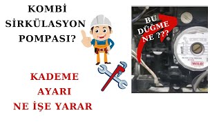 kombi sirkülasyon pompası kademe ayarı nasıl yapılır nedir ne işe yarar [upl. by Leveridge]