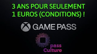 Comment avoir le Game pass pendant 3 ans pour 1 euros grace au pass culture [upl. by Niamart697]