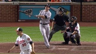 NYYBAL Overbay tattoos a solo homer to rightcenter [upl. by Ordnajela]