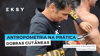 Antropometria na prática  Coletando dobras cutâneas de um fisiculturista [upl. by Wills]