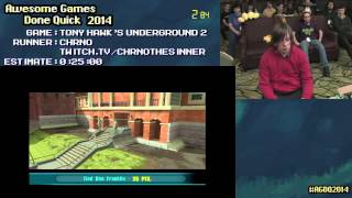 Tony Hawks Underground 2 Live SPEED RUN 01623 by Chrno AGDQ 2014 [upl. by Eseilanna]