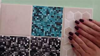 Remove Tile Sticker Peel n Stick Smart Backsplash Tile Stickers Kitchen 6 x 6 Tile TransfersCcovers [upl. by Conney642]