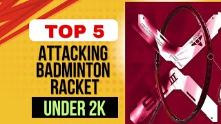 TOP 5 BADMINTON RACKET UNDER 2K badmintontutorials badminton shorts [upl. by Blaze460]