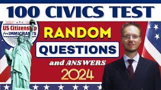 New 100 Civics Questions and Answers  US Citizenship Interview 2024  N400 Naturalization [upl. by Wilmott145]