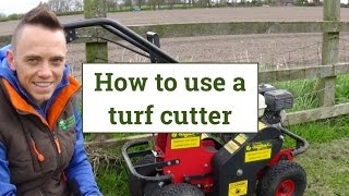 How to use a turf cutter [upl. by Irrab]