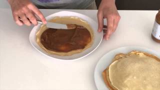 Receta de crepes rellenos para crepes dulces Nutella dulce de leche y ¡más rellenos [upl. by Kumagai]