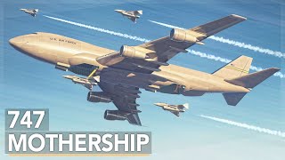 The Air Force’s Crazy 747 Aircraft Carrier Concept [upl. by Patt]