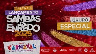 FESTA DE LANÇAMENTO DOS SAMBAS DE ENREDO  2025  ESPECIAL [upl. by Tyson]