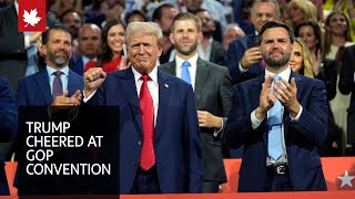 Trump receives ovation at GOP convention [upl. by Estrellita]