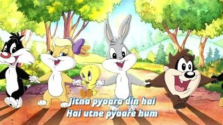 Baby Looney Tunes  Jitna Pyara Din Hai  Nursery Hindi Rhymes  Baby Song Poem [upl. by Nacul]