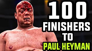 WWE 2K17  100 Finishers To Paul Heyman [upl. by Booze]