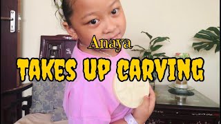 Sculpture wax Carving Anaya’s first carving experience lxmkc [upl. by Mamie]