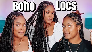 DIY Boho Faux Locs Tutorial [upl. by Nalaf]