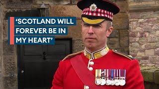 Emotional Edinburgh Garrison Sergeant Major says goodbye to Scotland [upl. by Yzzik590]