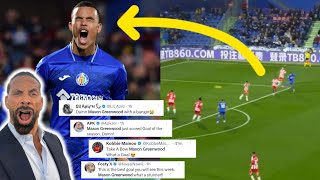 😱😱 Fans shocking reactions to Mason Greenwood scores stunning goal for Getafe it was unstoppable [upl. by Mcmaster]