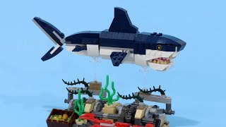 Swimming LEGO Shark 2  31088 Deep Sea Creatures Stand [upl. by Aiuqenehs]