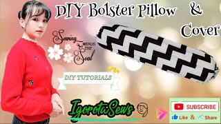 DIY BOLSTER PILLOW amp COVER [upl. by Dranyer]