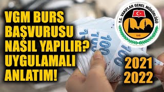 2022 VGM BURS BAŞVURUSU NASIL YAPILIR GÖRÜNTÜLÜ UYGULAMALI ANLATIM ÜNİVERSİTE BURSU [upl. by Grey]