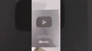 Silver Play Button youtube pravasi shorts silverplaybutton vairalvideo thanksyoutubeteam [upl. by Aurelie440]