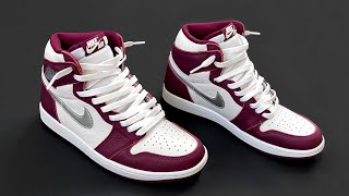 HOW TO LACE NIKE AIR JORDAN 1 HIGH LOOSELY THE BEST WAY [upl. by Carmel558]