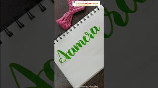 💚Aamera💚 calligraphy by khushboosartbox6462 shortvideo trending youtubeshorts shorts art [upl. by Nigam]