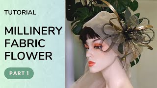 Millinery fabric flower without tools Tutorial quotOrchidquot part 1 [upl. by Wennerholn]