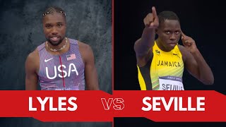 Mens 100m Semi Final 1  Oblique Seville amp Noah Lyles Qualify for 100m Final [upl. by Enened69]