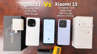 iQOO 13 vs Xiaomi 15 Charging Test  120W vs 90W  Battery  Charging Speed  Heating Test🔥 [upl. by Felipa]