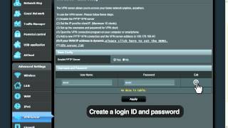 ASUS router quick howto VPN server tutorial [upl. by Ynavoeg646]