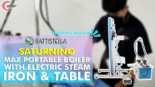 Battistella SATURNINO MAX Portable Boiler with Electric Steam Iron amp Table  100 Made in Italy [upl. by Elery]