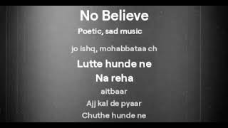 NO BELIEVE v1  AJJ KAL DE PYAR official song  Harshu4uy9i  Jent X harshu [upl. by Nesta]