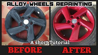 How to repaint alloy wheels like a professional  No Expensive items needed  Malayalam [upl. by Absalom110]