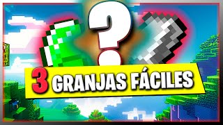 Minecraft Las 3 Granjas Más Eficientes y Sencillas para tu Survival [upl. by Granthem]