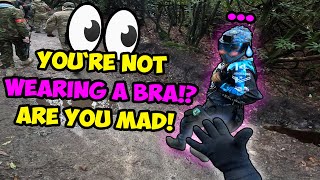 Shes Playing All NATURAL 😳👀 Airsoft Funny Moments amp Fails [upl. by Adihahs206]