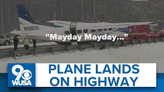 Audio from pilot who landed plane on highway in Virginia [upl. by Norred751]