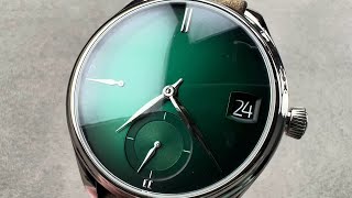 H Moser amp Cie Endeavour Perpetual Calendar 18000202 Green Dial H Moser amp Cie Watch Review [upl. by Florine]