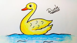 How To Draw Duck For Beginners  Duck Drawing Step By Step  Duck Drawing easy [upl. by Laehctim865]