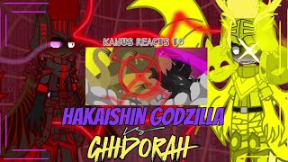 Kaijus reacts to  Hakaishin Godzilla vs king Ghidorah [upl. by Newton143]