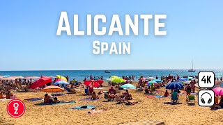 ALICANTE  Spain 🇪🇸 4K Sunny Day Walking Tour ☀️ Beach amp City Center [upl. by Noam898]