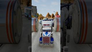 White Gavril Truck vs Big Bollards Crash beamngdrive beamng gaming [upl. by Augustine]