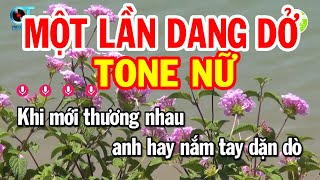 Karaoke Một Lần Dang Dở Tone Nữ  B  Nhạc Sống Mới  Karaoke Xóm Lộ [upl. by Ecneret]