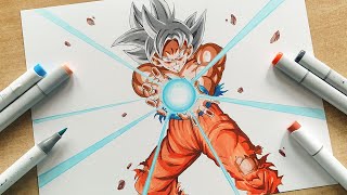 How to Draw Goku Mastered Ultra Instinct  Step By Step Tutorial [upl. by Acilgna]