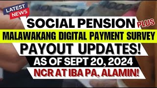 SOCIAL PENSION PAYOUT  MASS DIGITALIZATION SURVEY UPDATES AS OF SEPT 20 2024  NCR AT IBANG LUGAR [upl. by Ydolem]