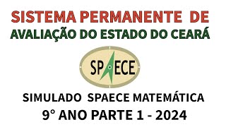 Questões SPAECE matemática 9 ano  Prof Freedson [upl. by Aillemac]