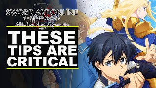 Sword Art Online Alicization Lycoris  Important Endgame Tips  Part 1 [upl. by Adlesirg]