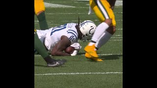 Mo AlieCox catches for a 22yard Gain vs Green Bay Packers [upl. by Ynatirb912]