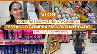 COMPRAS DO MÊS MERCADO ATACADISTA  QUANTO SERÁ QUE GASTAMOS [upl. by Amalberga]